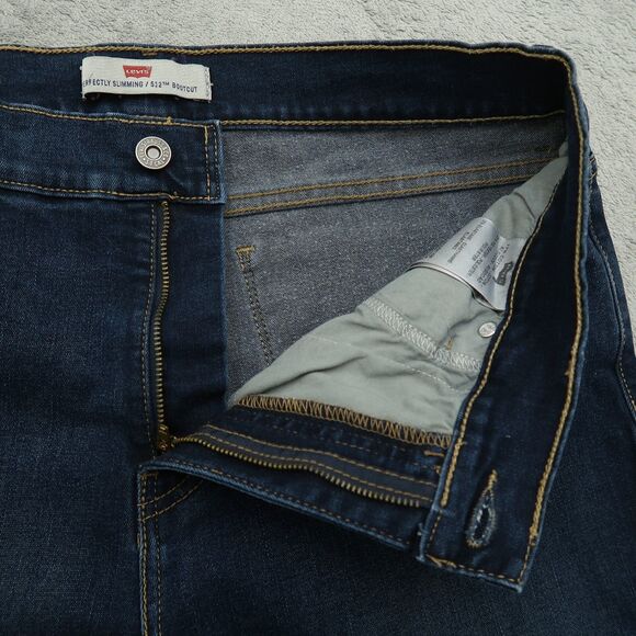 Levi's 512 Jeans Women's 14M Blue High-Rise Slimming Bootcut Denim 32" Inseam - Picture 2 of 16